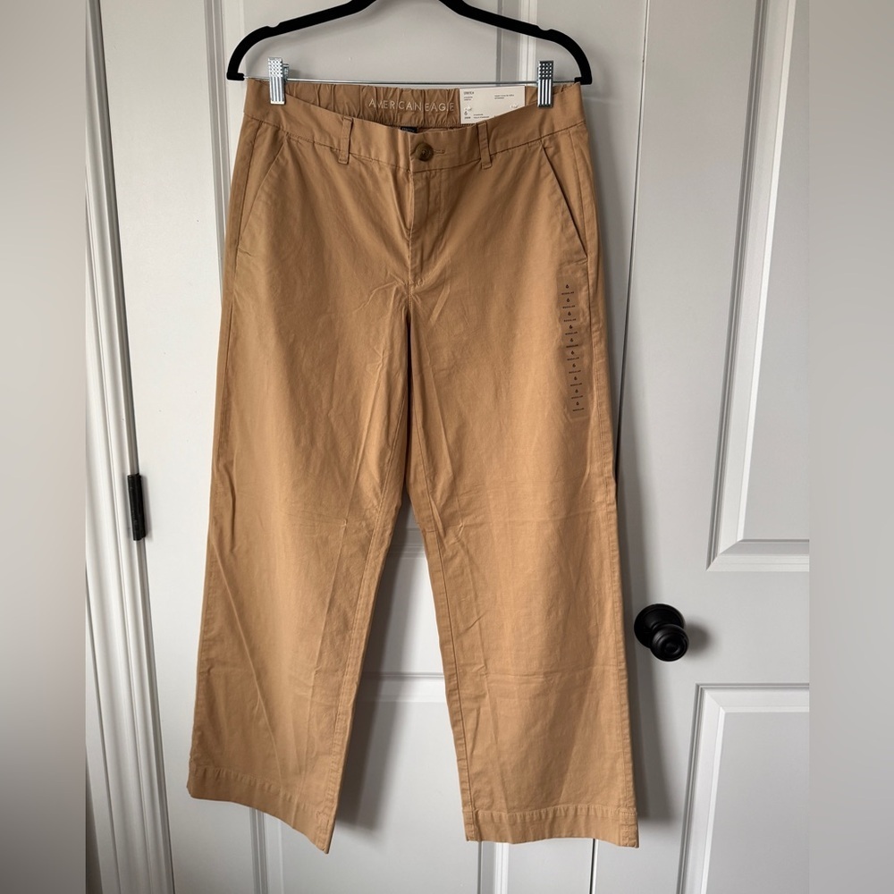 American Eagle Outfitters Women's Tan Stovepipe Trousers
